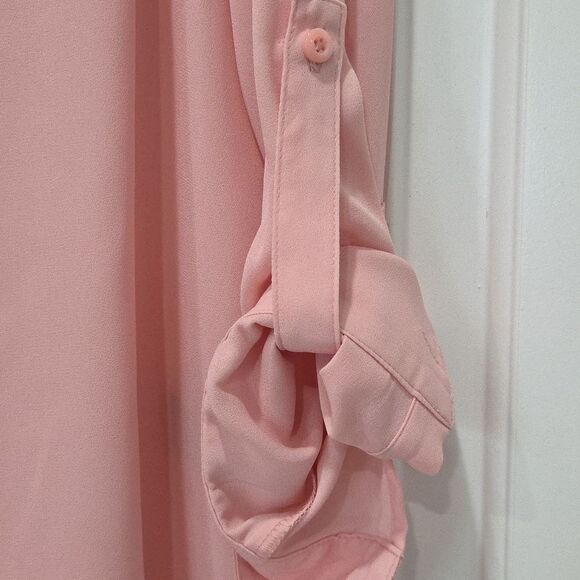 NWT Investments Petite Peach “Olivia” Blouse, Size SP - Picture 6 of 7